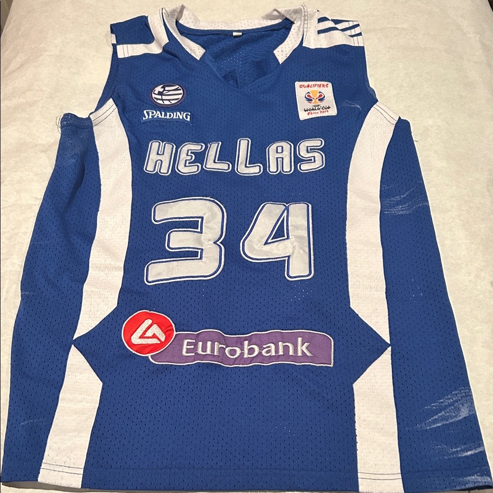 Spalding Blue and White Basketball Tank